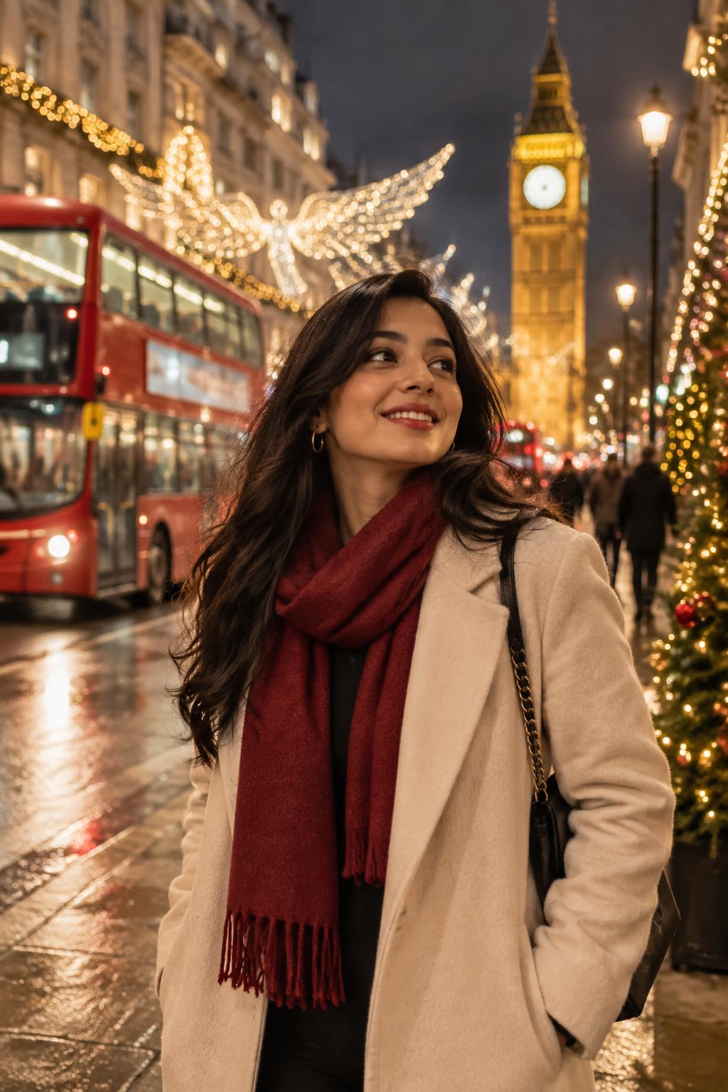 AI-generated style London Christmas post
